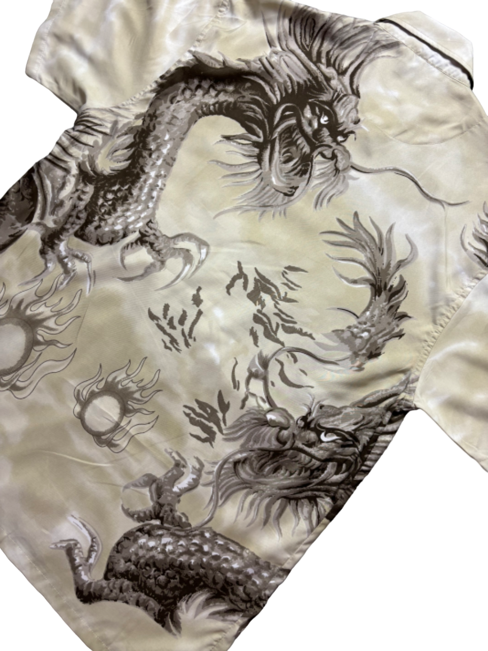 Camisa corta estampada dragon chino estilo hawaiano - Medium