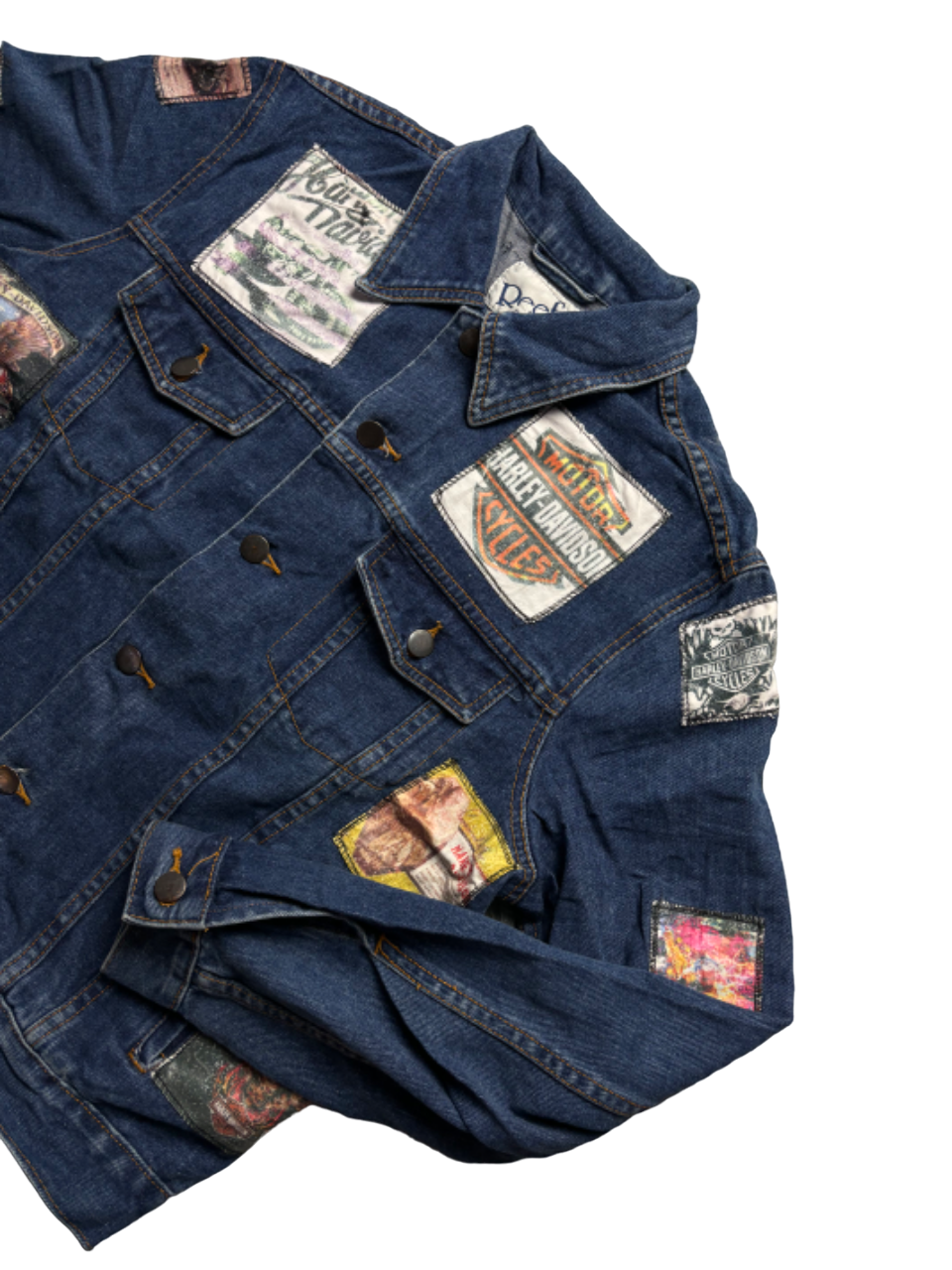 Cazadora vaquera custom Harley Davidson vintage - Medium