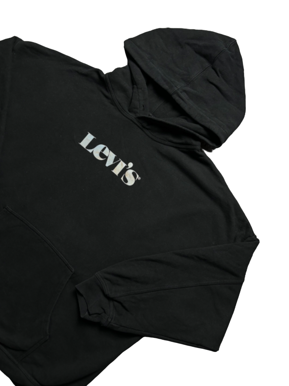 Sudadera hoodie Levi’s retro logo plateado - Large