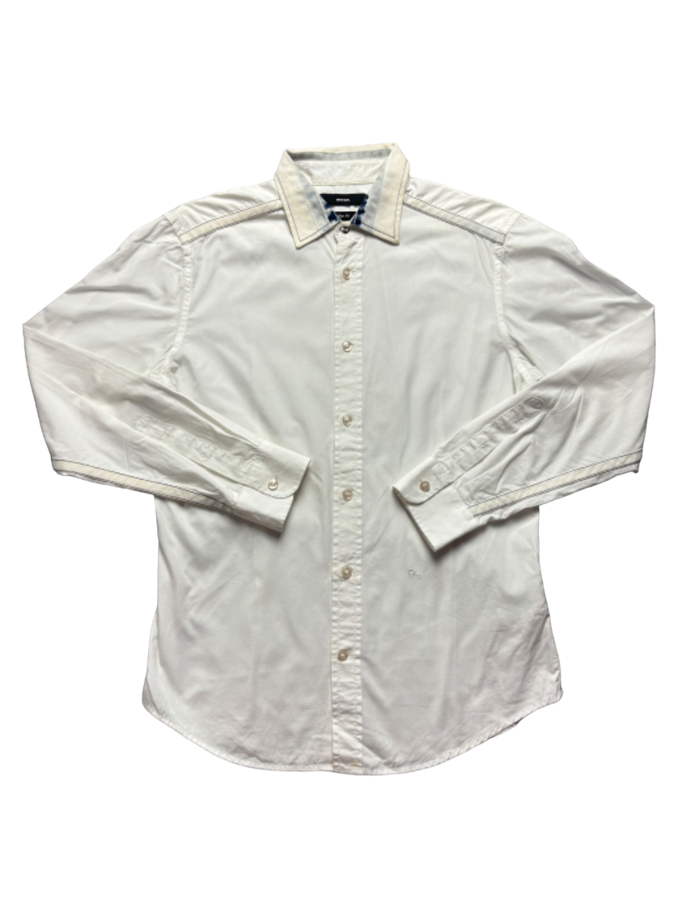 Camisa lisa Diesel Slim Fit logo bordado - XS