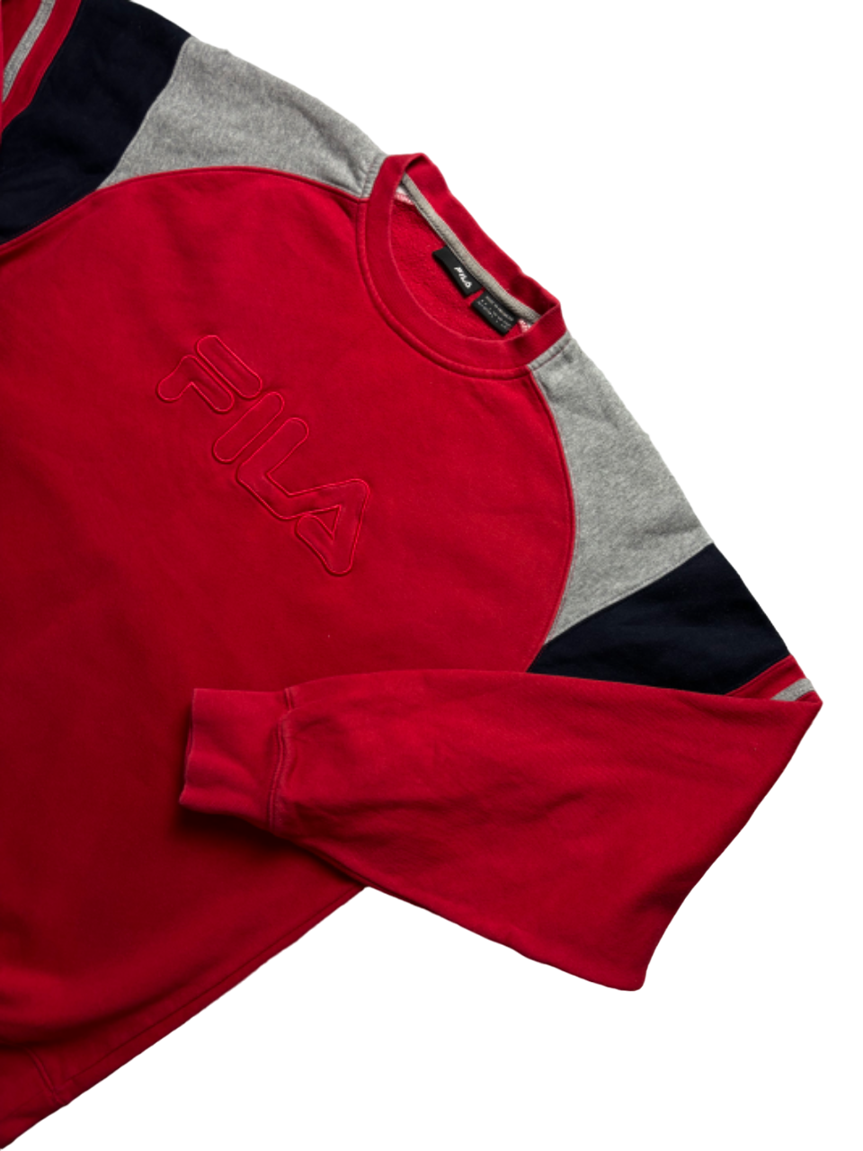 Sudadera retro Fila 00s logo bordado - Large