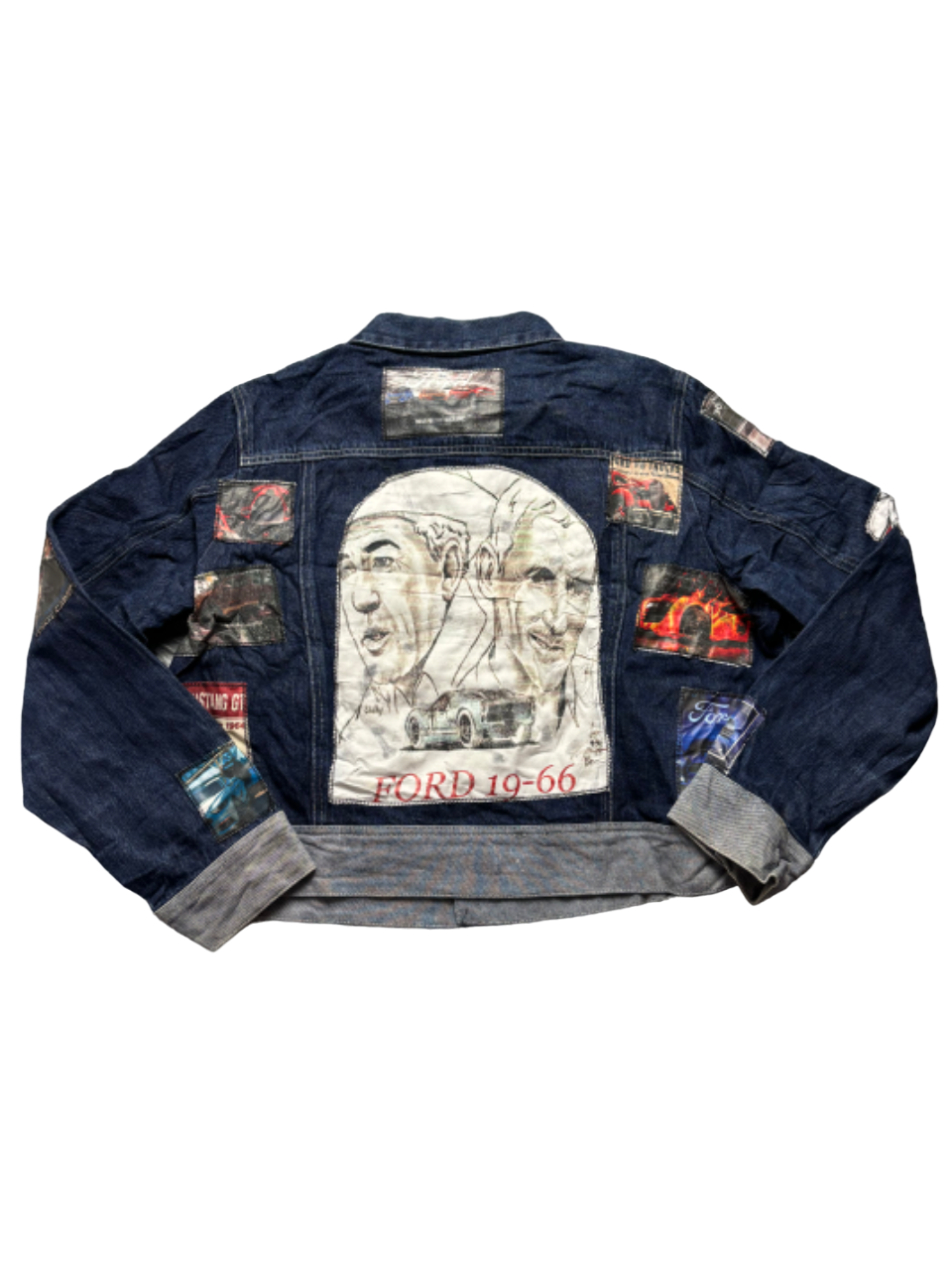 Cazadora vaquera custom Ford Mustang Cropped Style - Small