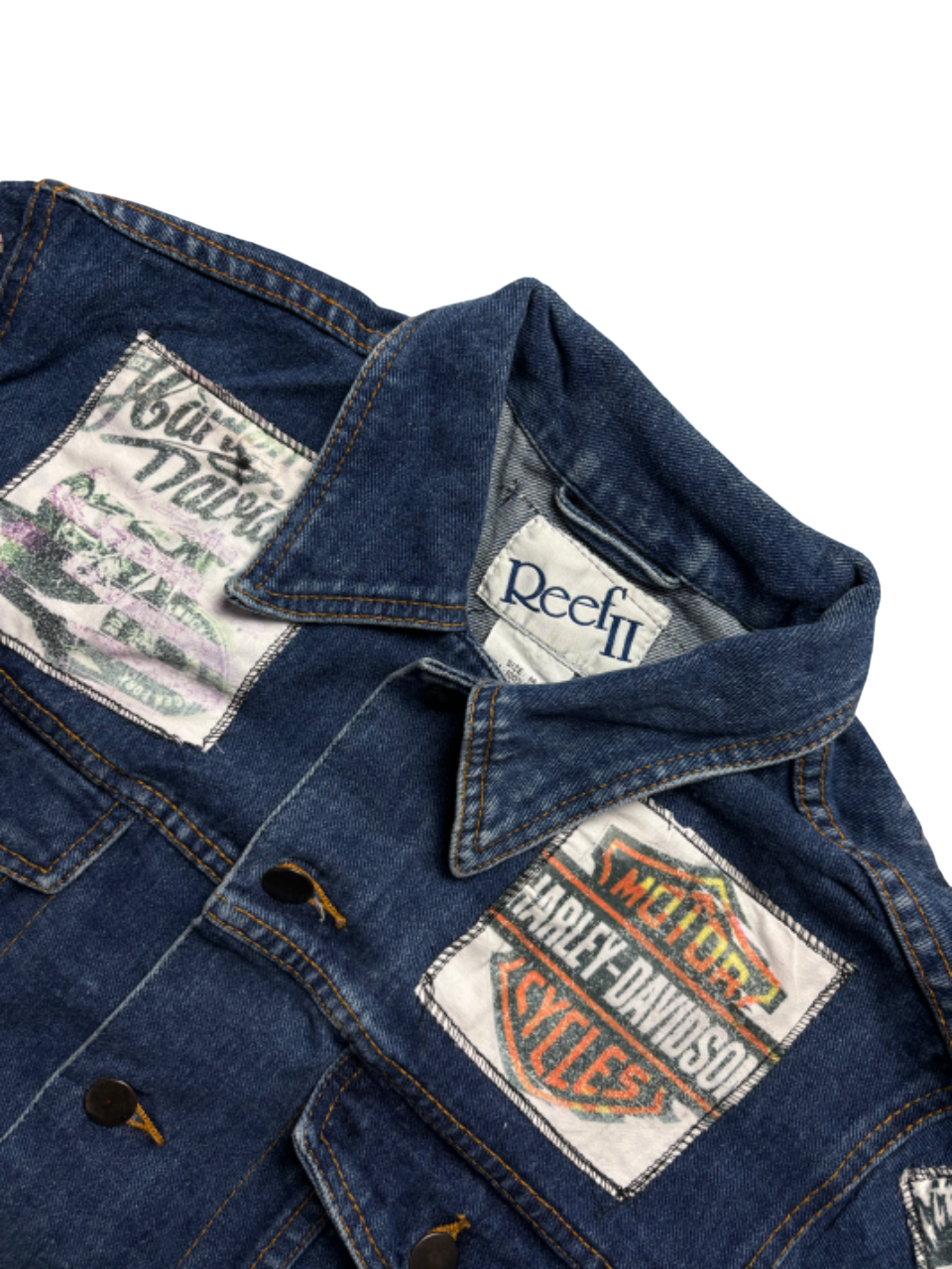 Cazadora vaquera custom Harley Davidson vintage - Medium