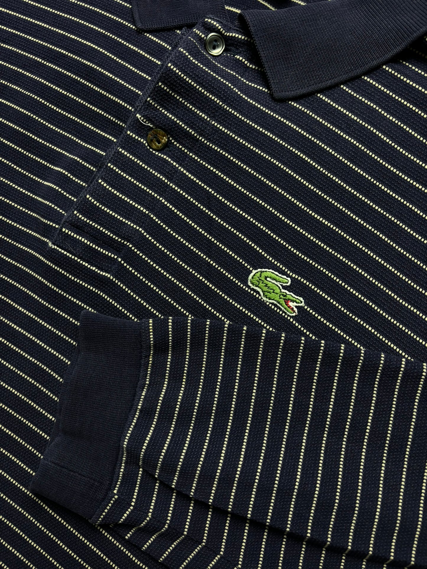 Polo largo Lacoste retro a rayas - XL
