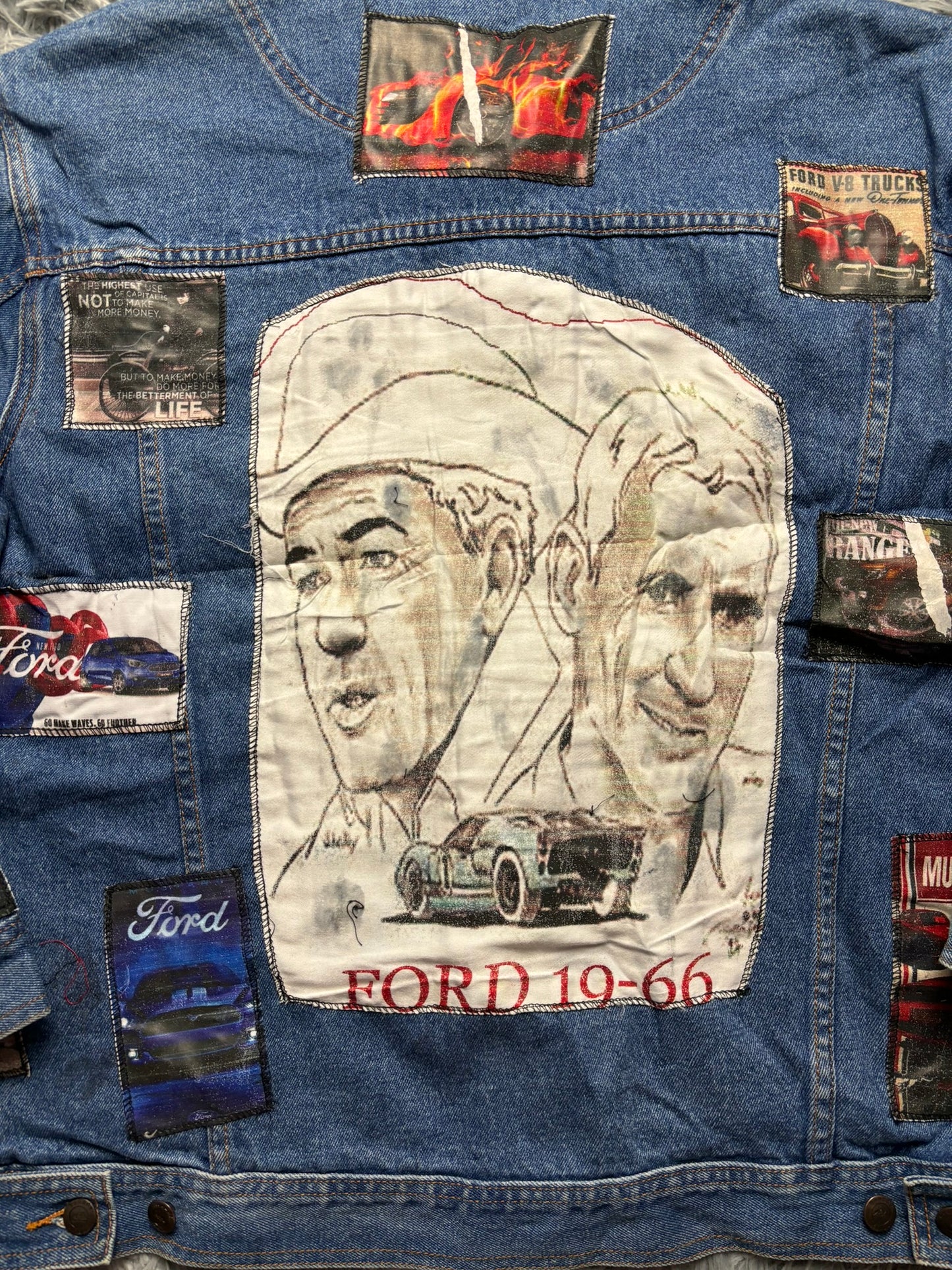Cazadora vaquera custom Ford Mustang vintage - Medium