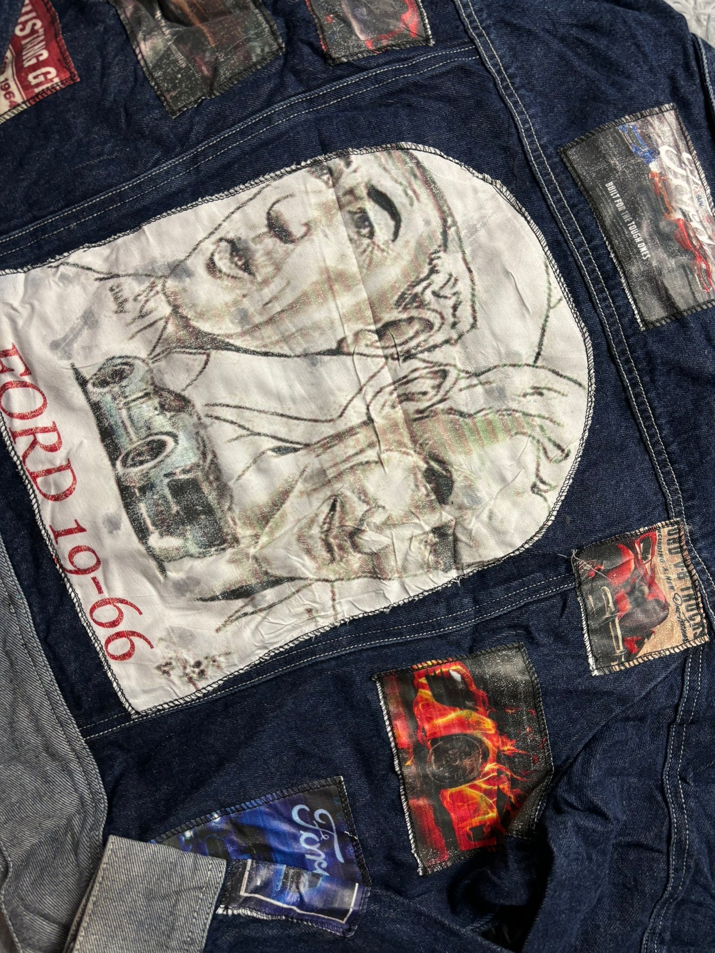 Cazadora vaquera custom Ford Mustang Cropped Style - Small