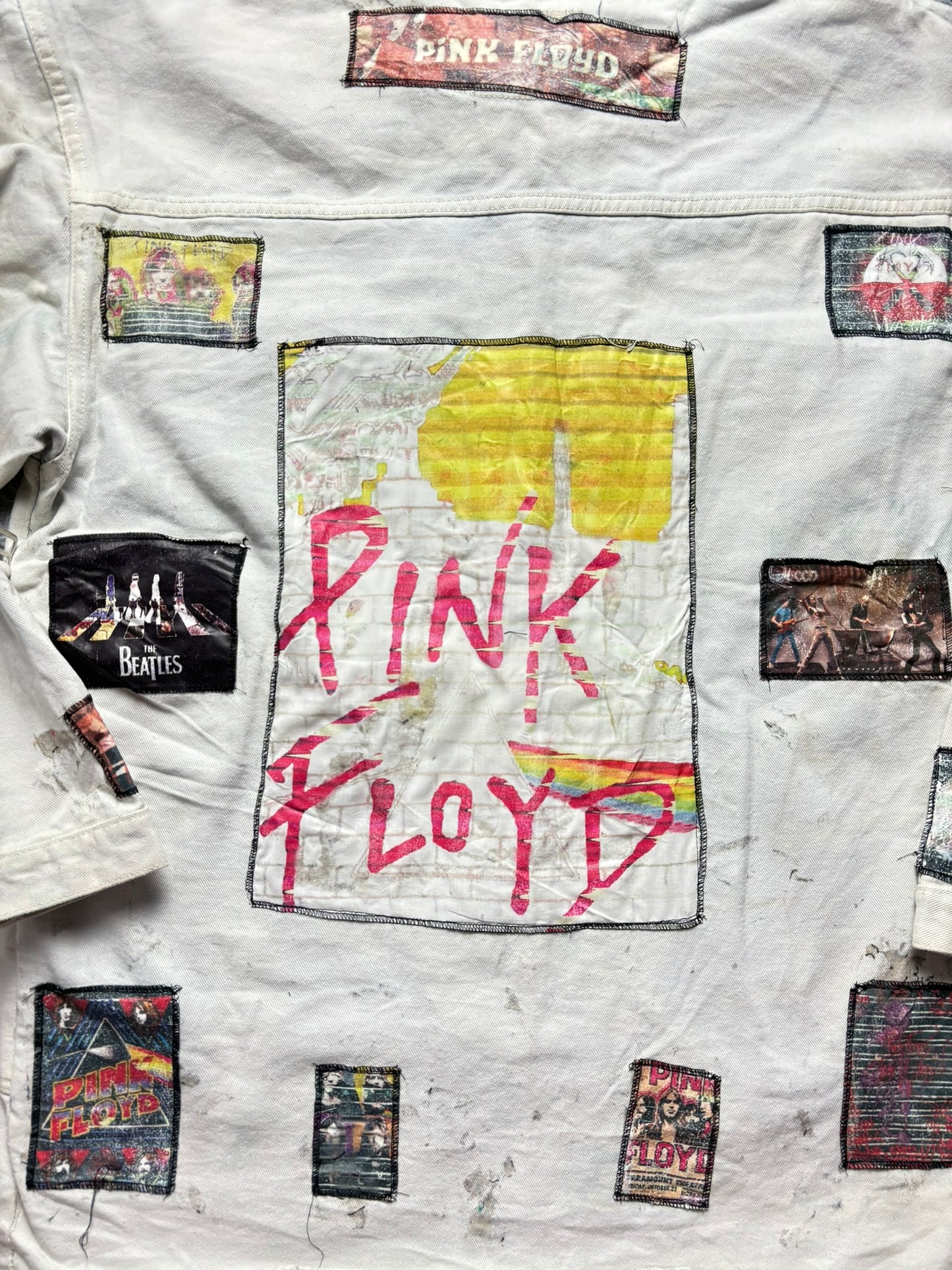 Cazadora vaquera custom Pink Floyd vintage - XL