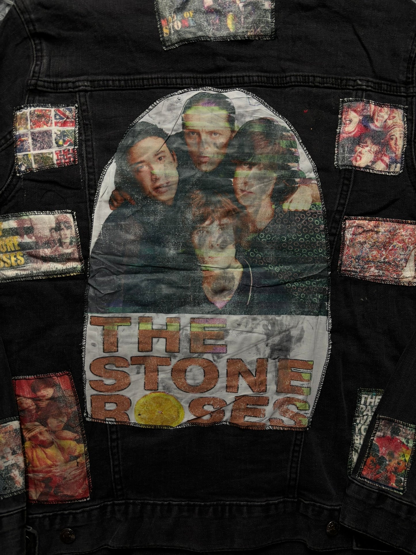 Cazadora vaquera custom The Stones Roses vintage - Medium