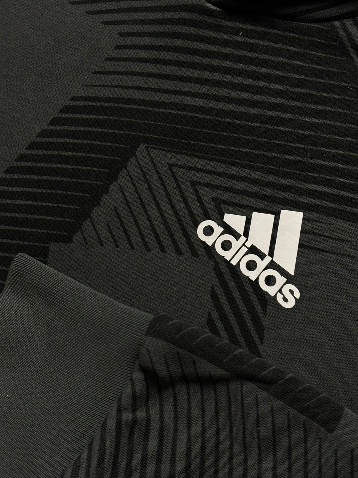 Sudadera hoodie Adidas retro estampada - XS