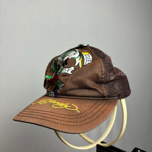 Gorra Ed Hardy retro 00s Y2k bordada - Ajustable