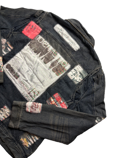 Cazadora vaquera custom Joy Division vintage - Large