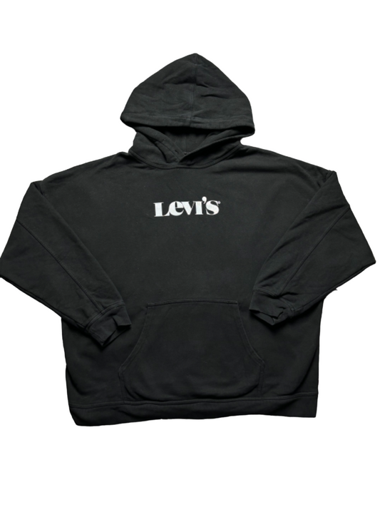 Sudadera hoodie Levi’s retro logo plateado - Large
