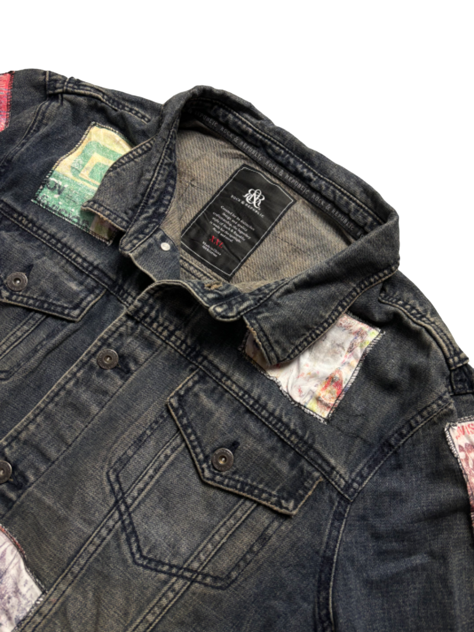 Cazadora vaquera custom Joy Division vintage - Large