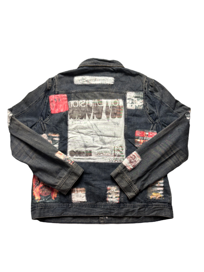 Cazadora vaquera custom Joy Division vintage - Large