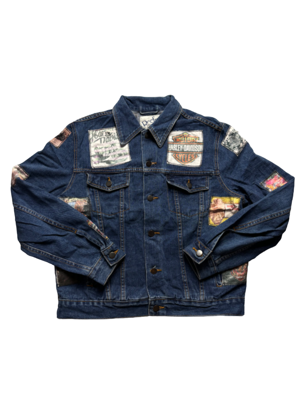 Cazadora vaquera custom Harley Davidson vintage - Medium
