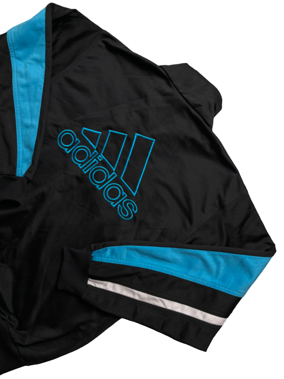 Sudadera cremallera Adidas retro logo trasero - XS