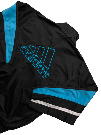 Sudadera cremallera Adidas retro logo trasero - XS
