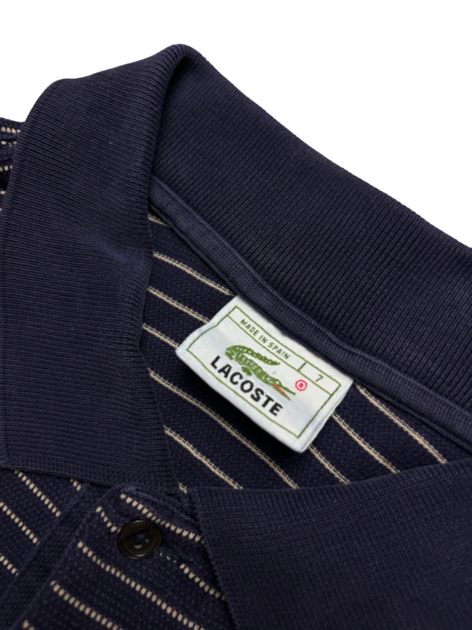 Polo largo Lacoste retro a rayas - XL