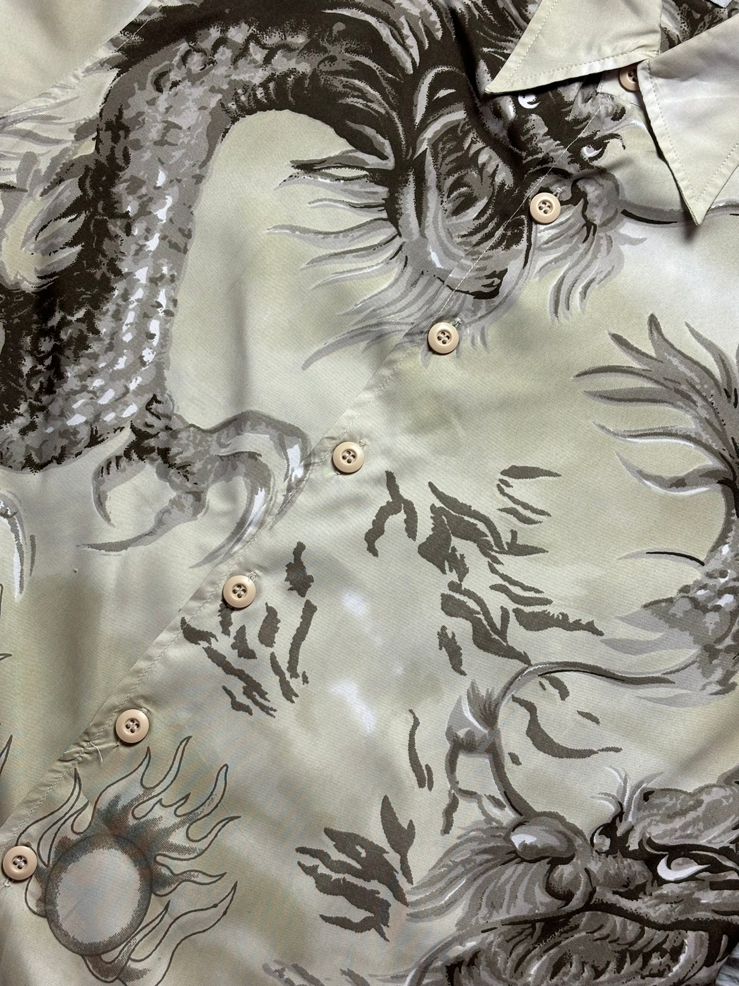 Camisa corta estampada dragon chino estilo hawaiano - Medium