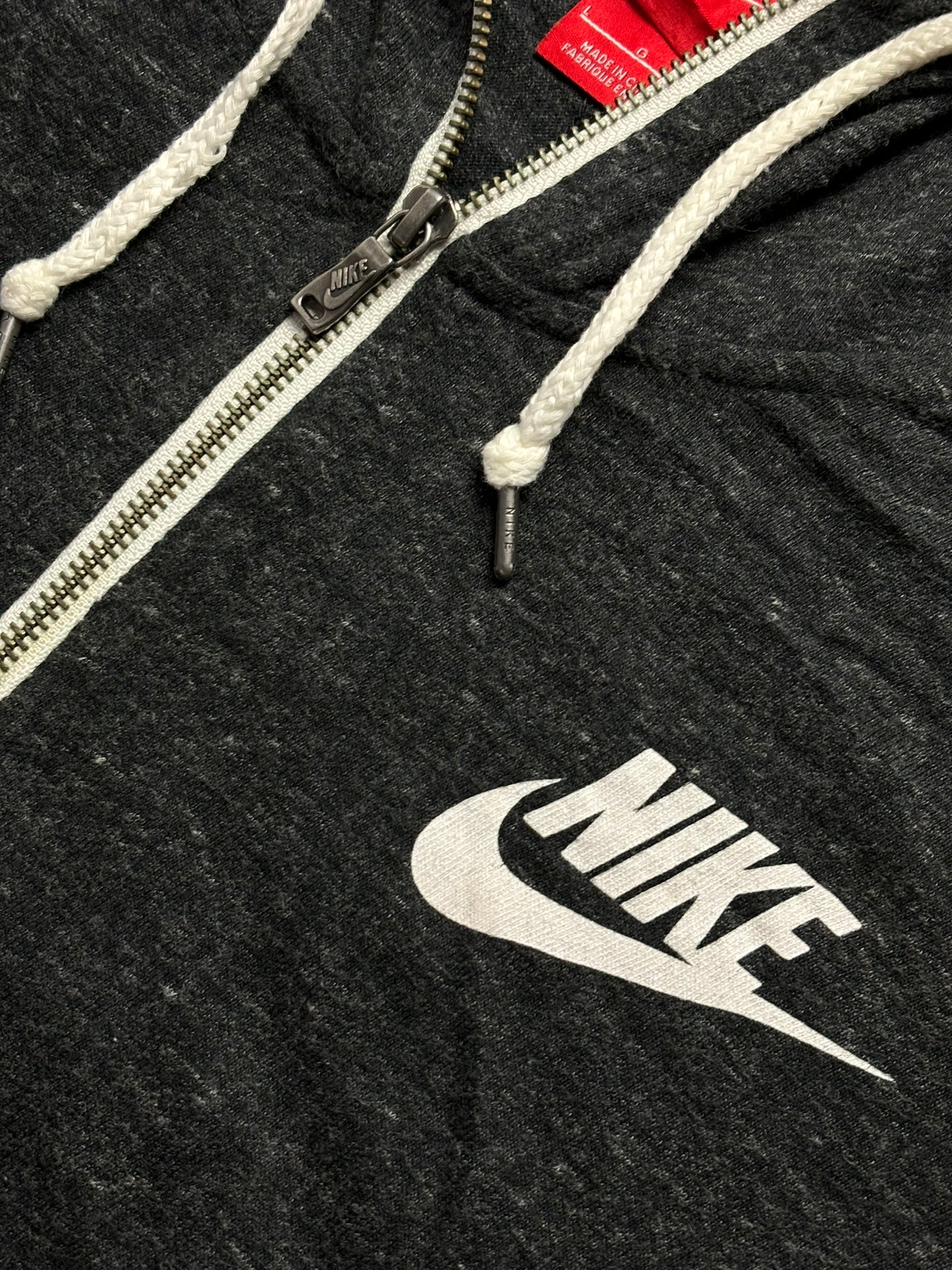 Sudadera cremallera Nike vintage granulada - Small