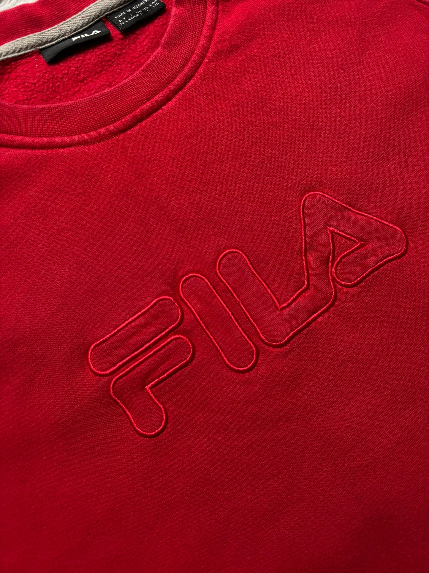 Sudadera retro Fila 00s logo bordado - Large