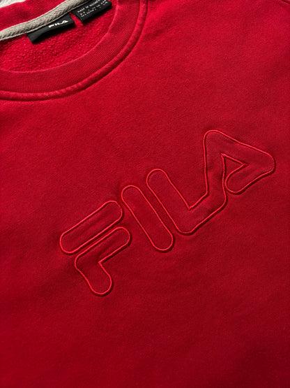 Sudadera retro Fila 00s logo bordado - Large